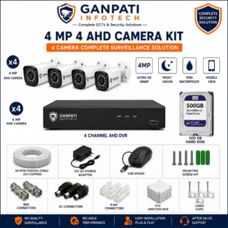 2 MP AHD 4 CCTV Camera Setup